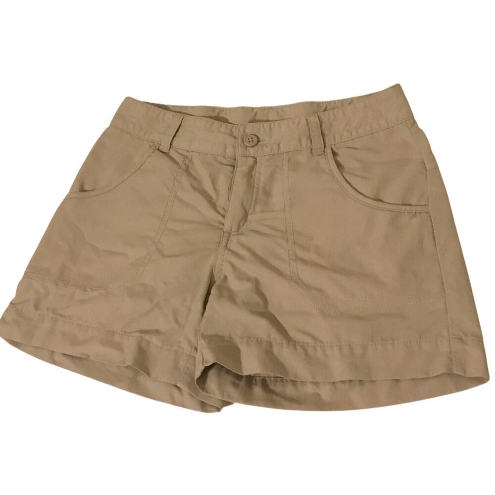 Columbia Womens Khaki Beige Shorts Quick-dry Pockets Button